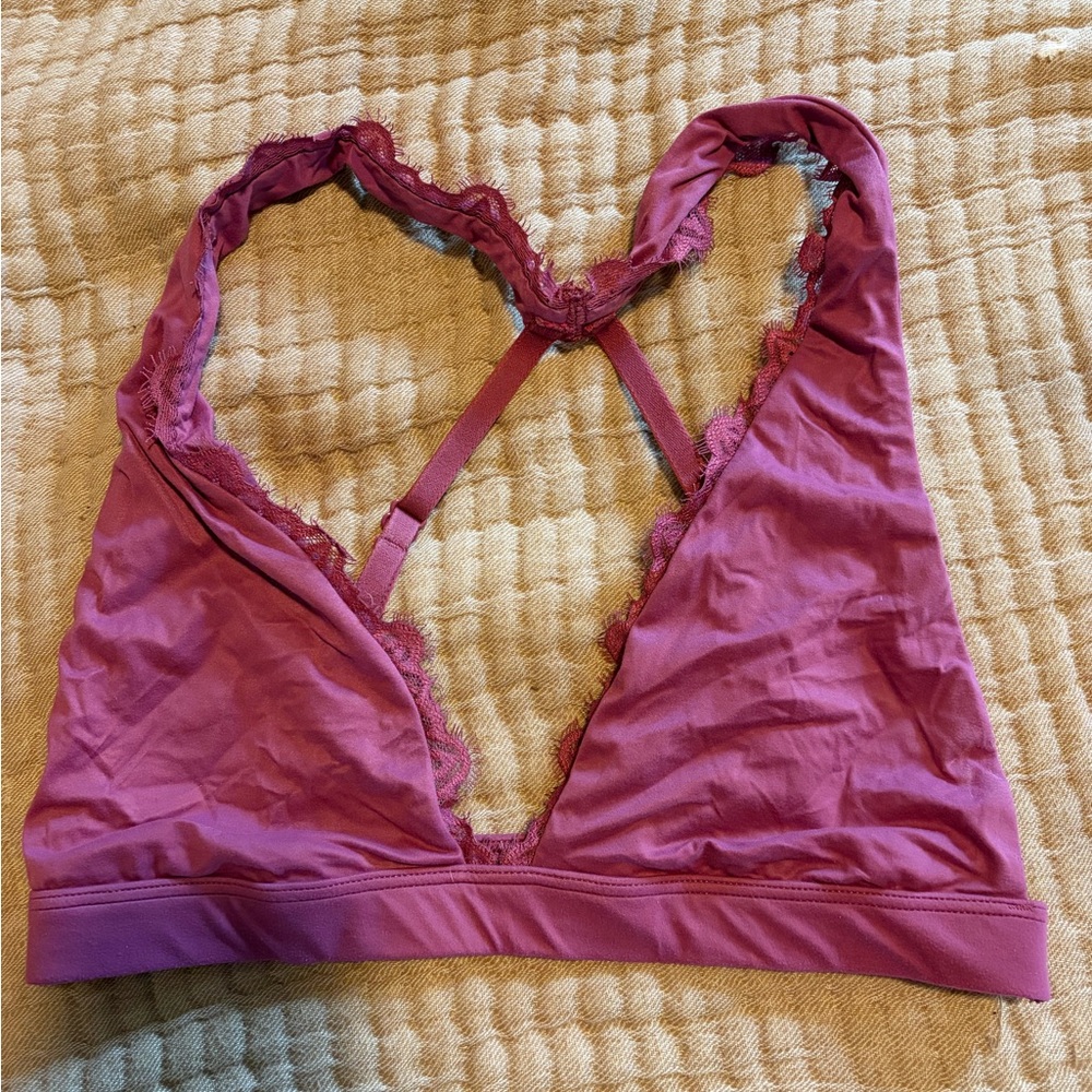 PINK Victoria's Secret Mauve Lace Bralette